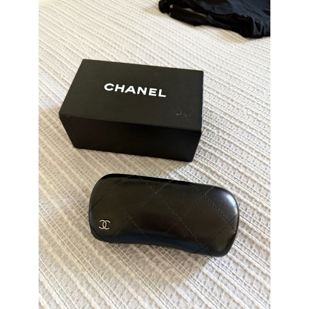 CHANEL Vintage Quilted Leather Sunglasses Case + Box + Pouch, CASE ONLY 🖤